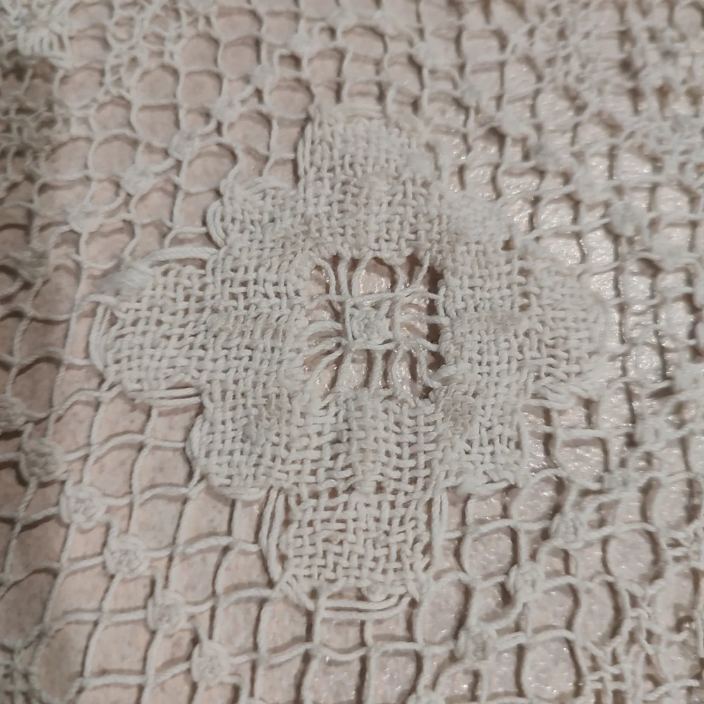 set of two delicate floral handmade doilies beautiful addition to any home